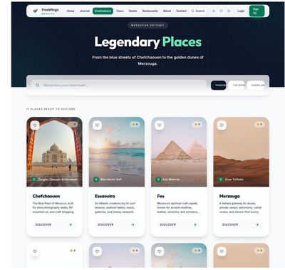 Destination catalogue designed for comparison and exploration.